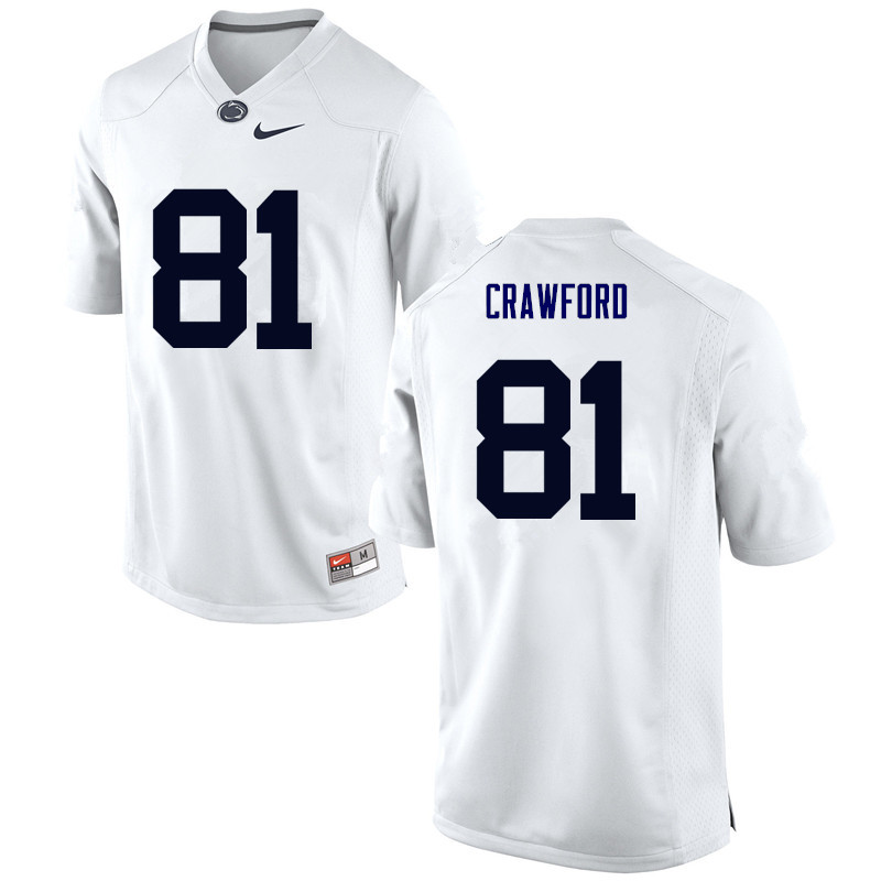 Men Penn State Nittany Lions #81 Jack Crawford College Football Jerseys-White - Click Image to Close